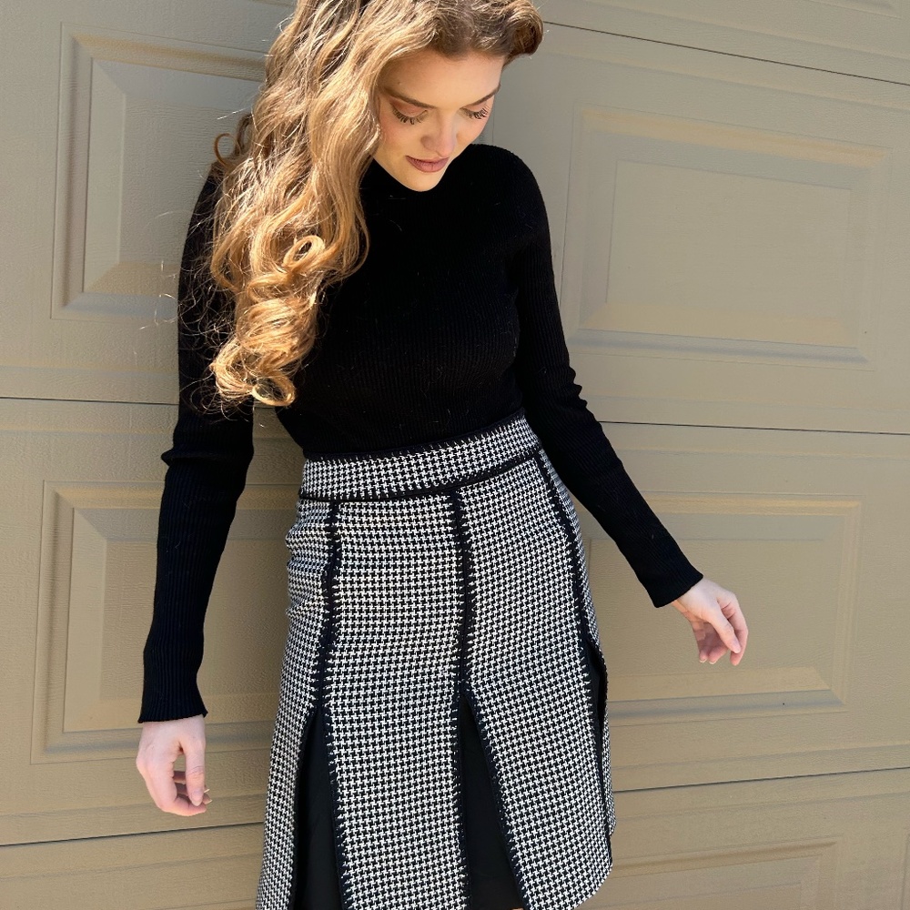 Ann Taylor Houndstooth Skirt